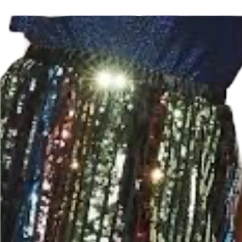 Vylette SPARKLE SEQUIN SKIRT Multicolor Women’s Juniors SIZE Large. - Picture 3 of 15